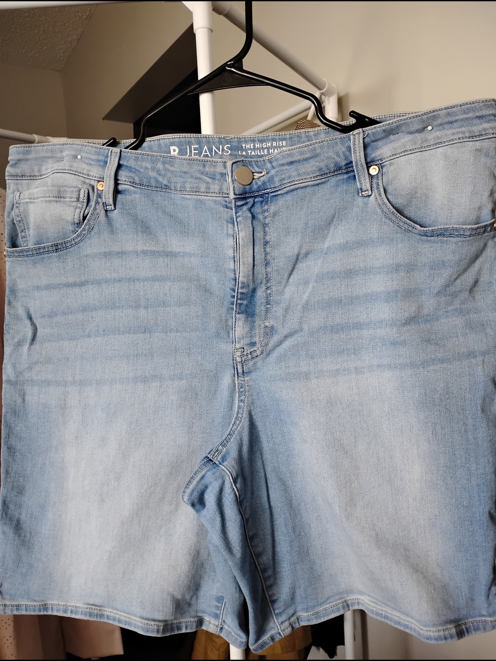 R Jeans Women's Exclusive Casual Light Wash Blue Denim 5 Pockets Bermuda Shorts